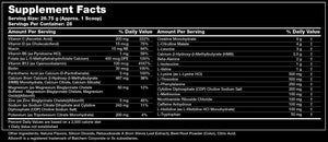 Athlete boosting performance with creatine, HMB, BCAA, and synergized nootropics in preworkout supplement for enhanced training results
