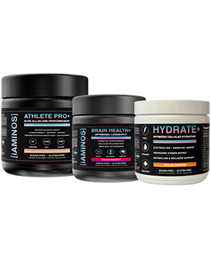 Bundle containing Athlete Pro+, Brain Health+, and Hydrate+
